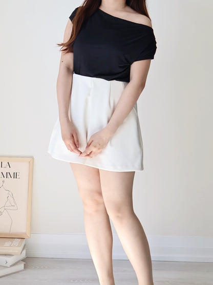 [2-Way] Elegant Icy-Cool Breathable Draped Top(Black)