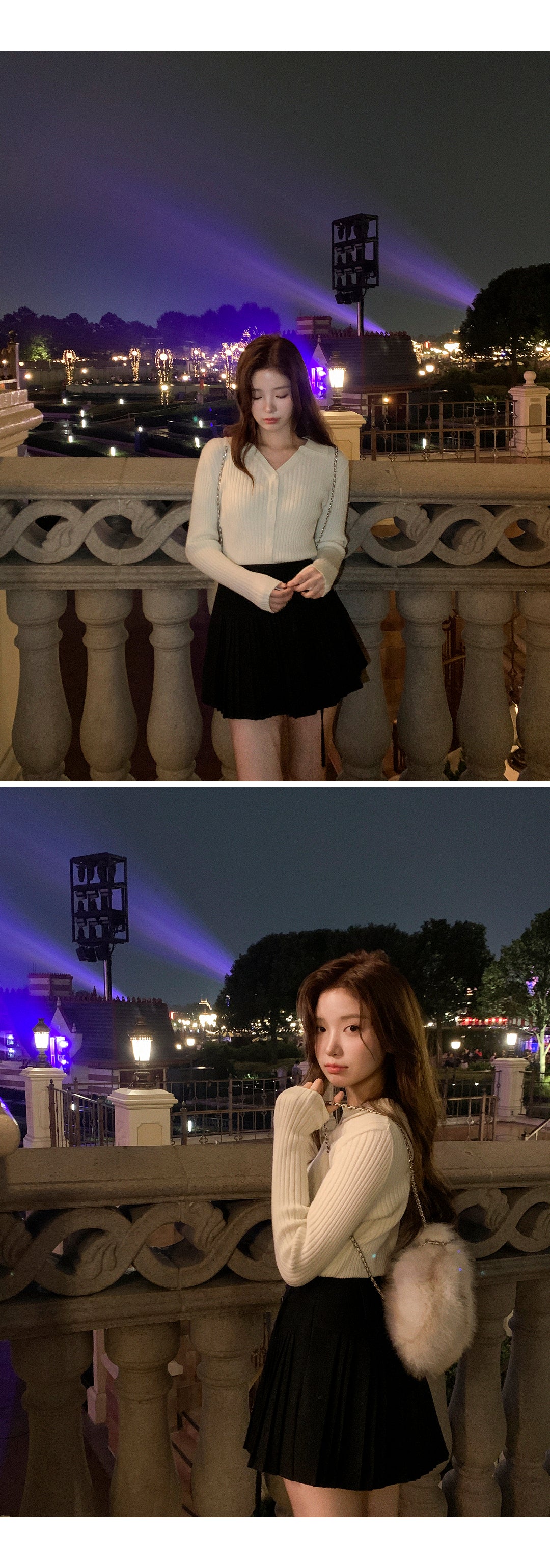 Sophisticated Collared Button-down Knit Top(4 colors)