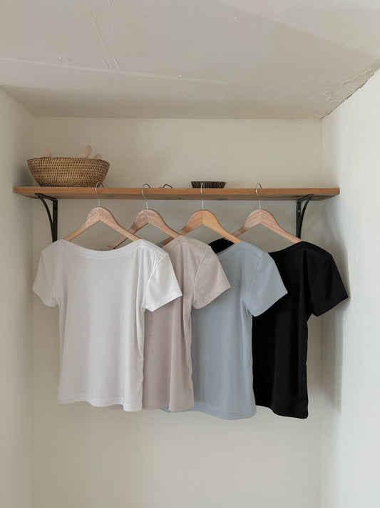 Elegant Boatneck Ultra-Smooth Tee(4 Colors)