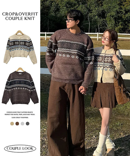 Nordic Snowflake Pattern Sweater