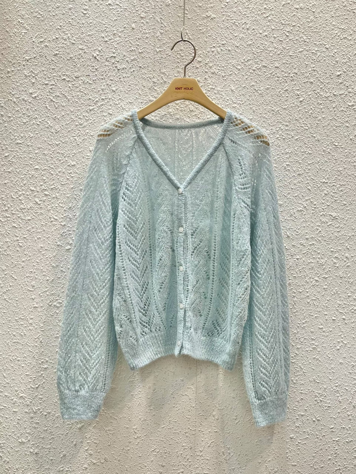 ［20% wool] Gentle Eyelet Lightweight Cardigan(5 colors)
