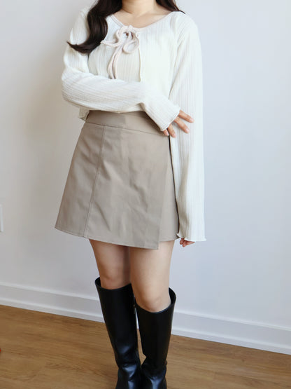 Milky Ribbon Two-Piece Set(Cream)