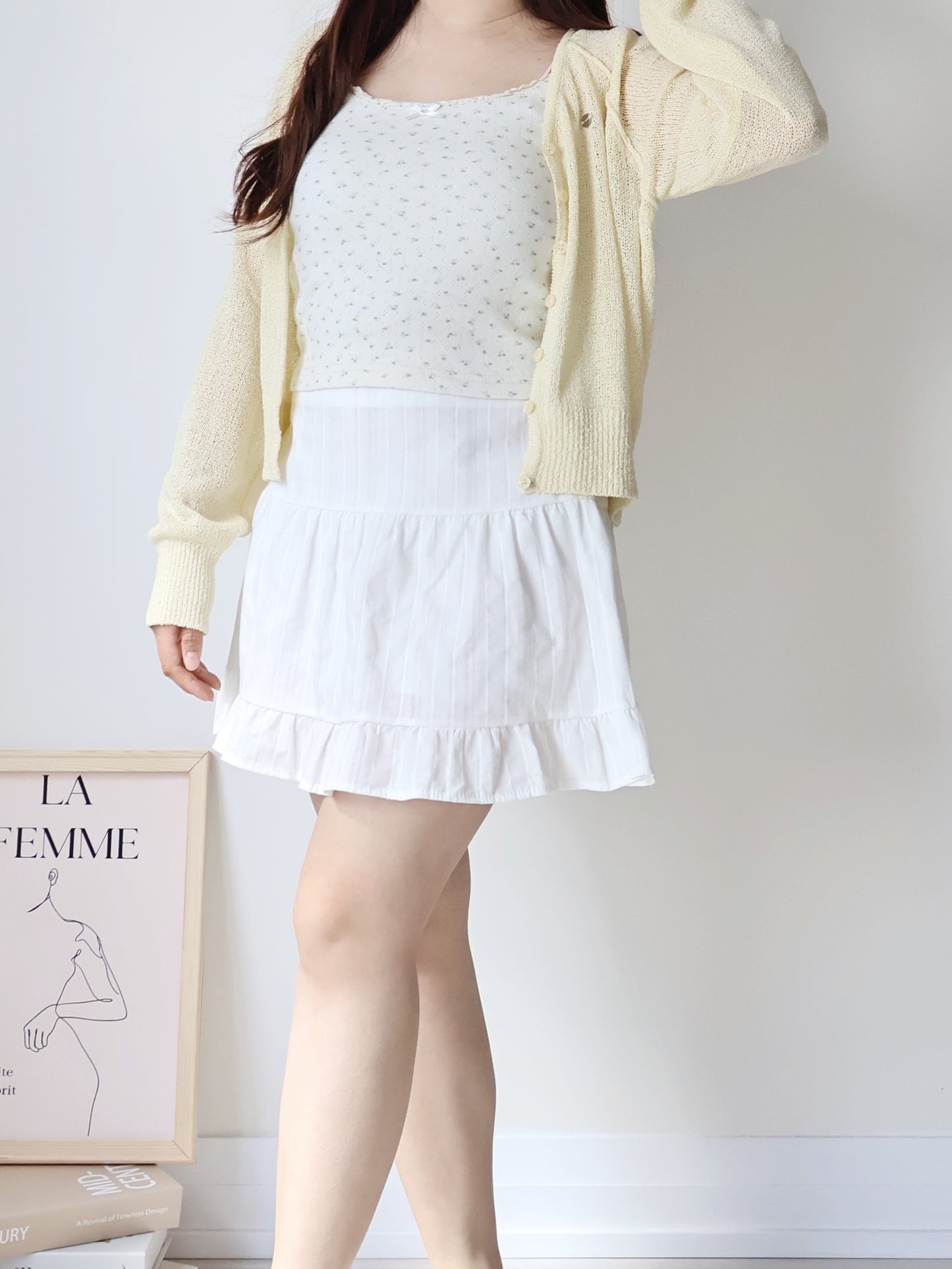 Pastel Pendant Lightweight Cool-Touch Knit Cardigan(Yellow)