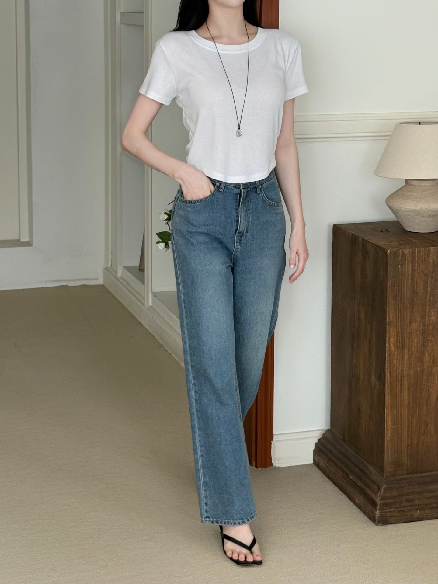 Minimalist Soft-Stretch Slim-Fit Tee(6 Colors)