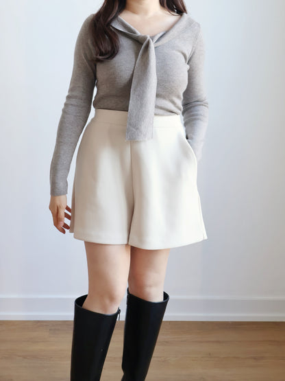 Frenchy Sailor Collar Sweater(Oatmeal Brown)