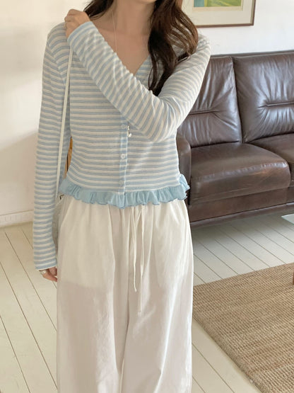 Salty Lightweight Striped Cardigan(3 Colors)
