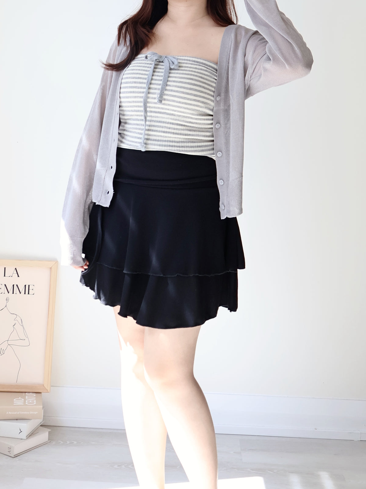 Featherlight Airy Ice-Silk UV-Block Knit Cardigan(Grey)