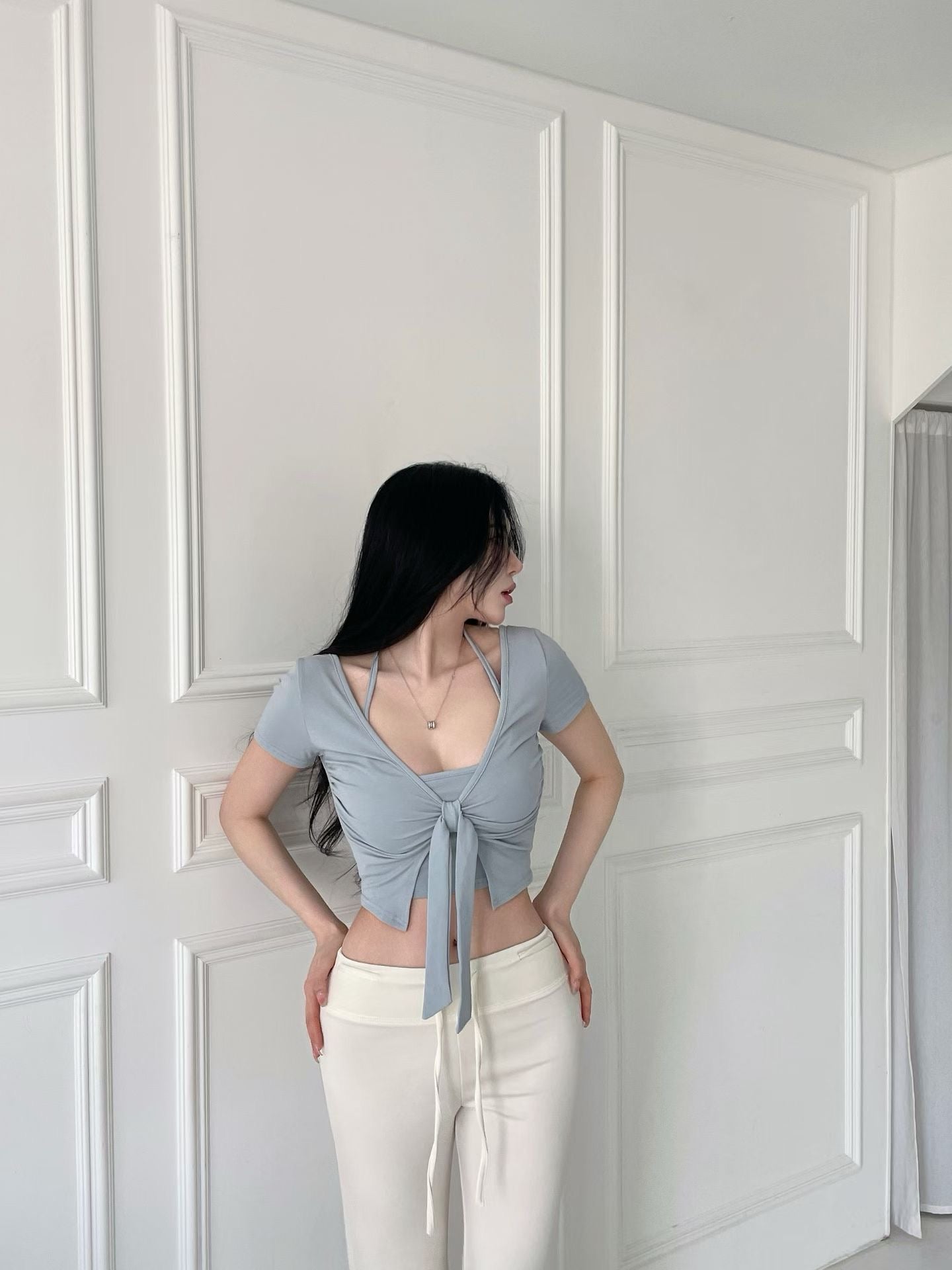 Charming Tie-Front Shrug + Padded Camisole 2-Piece Set(3 Colors)
