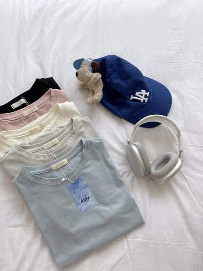 Ice-Cool Touch Round Neck Tee(5 colors)
