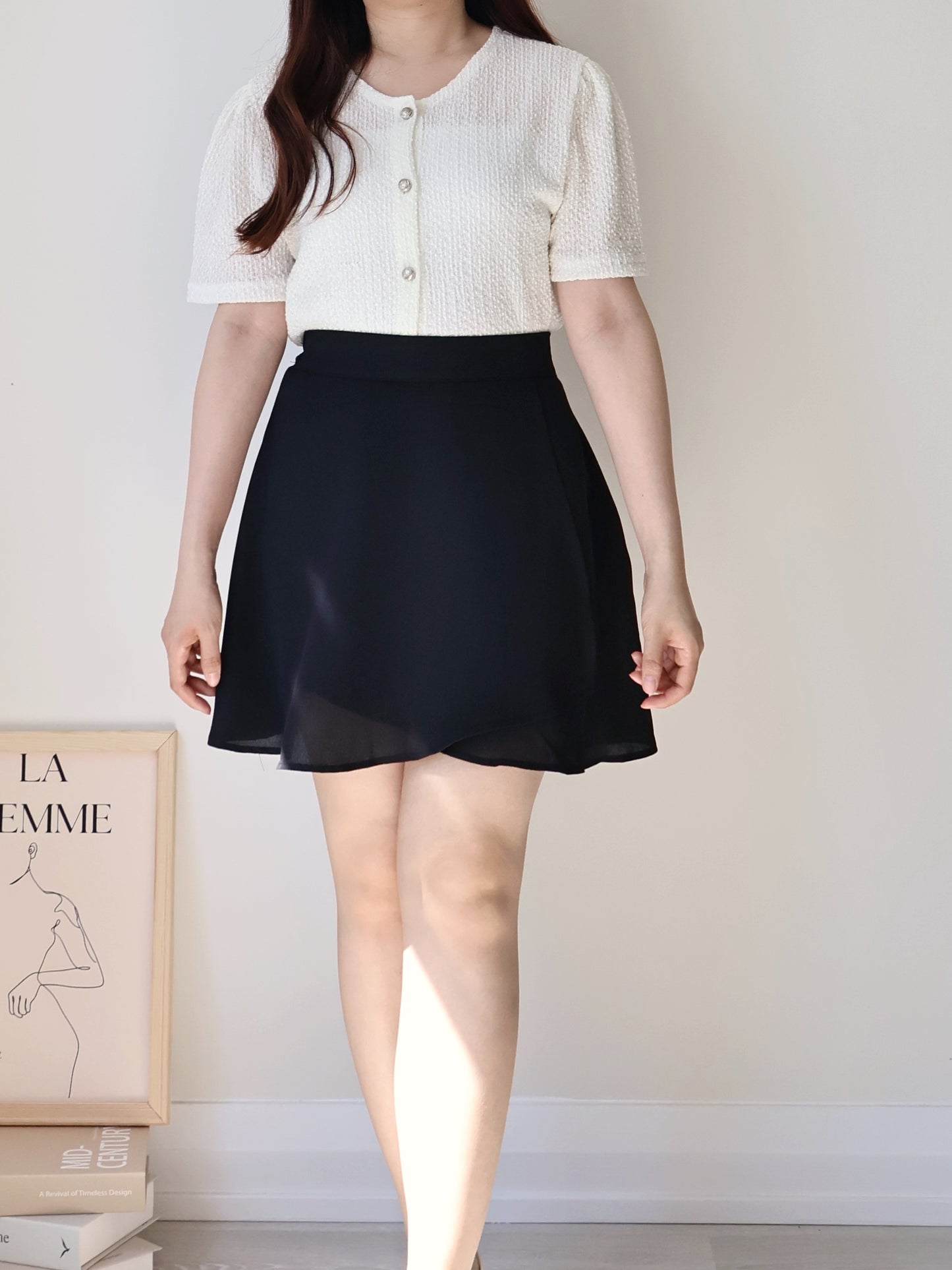 2-Way Elegant Textured Snowflake Cardigan(Ivory)