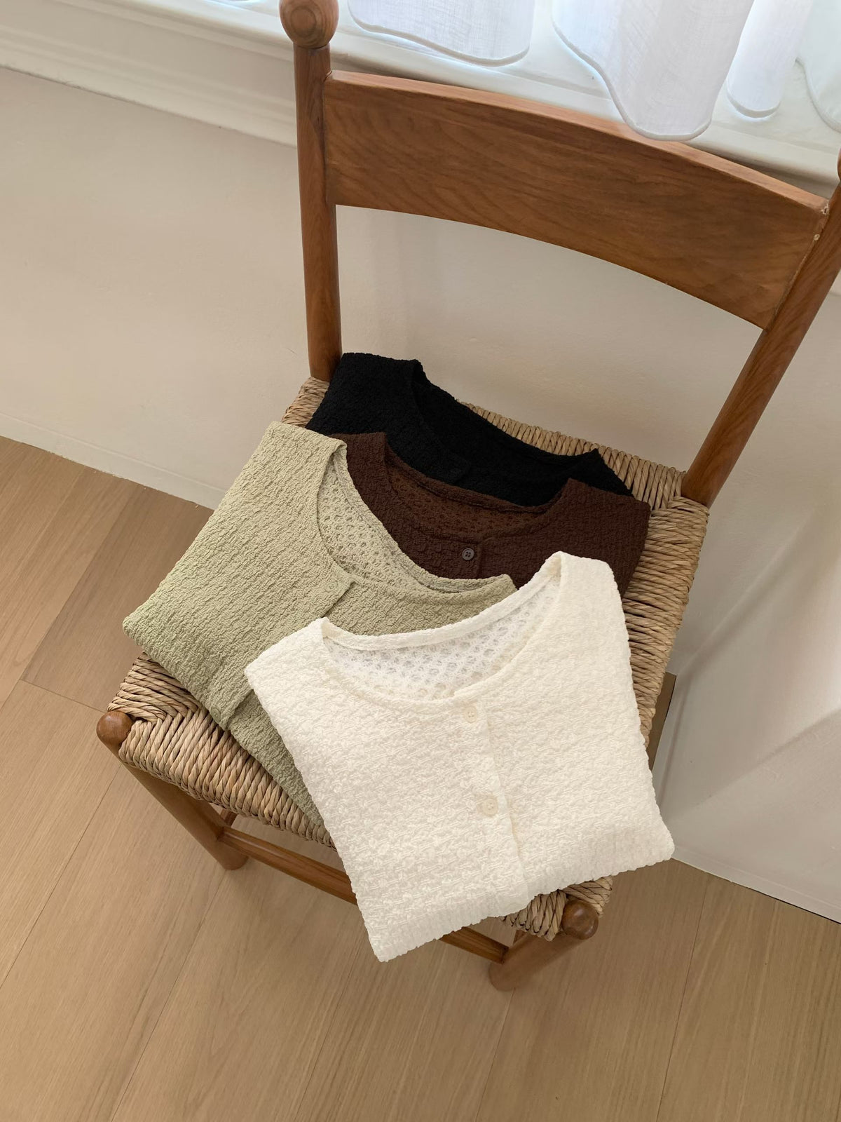 Minimalist Waffle Cardigan(4 Colors)