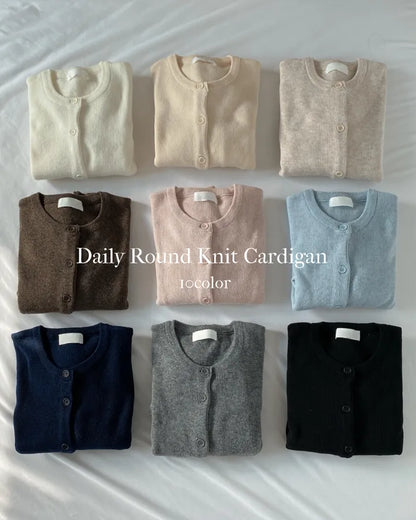 Daily Round Knit Cardigan(10 colors)