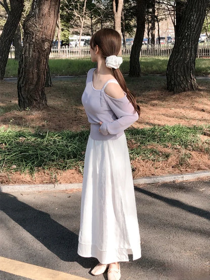 The Chérie One-Shoulder Knit Top(5 colors)