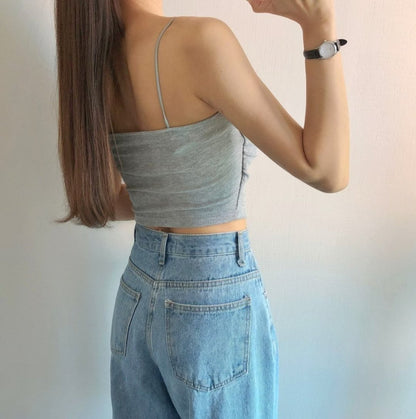 Everyday Straight-Neck Strap Cloud Touch Bra Top(4 Colors)