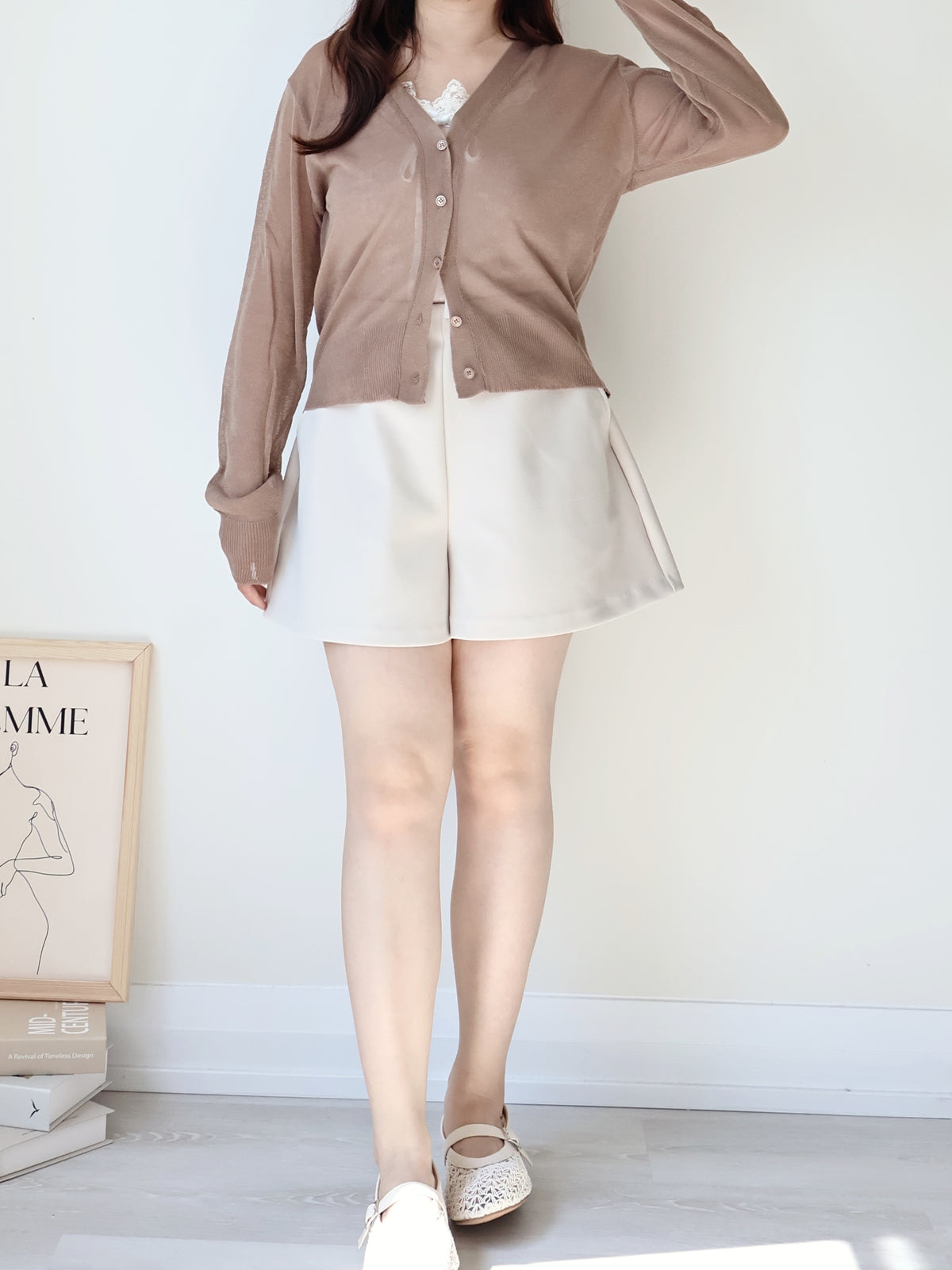 Featherlight Airy Ice-Silk UV-Block Knit Cardigan(Brown)