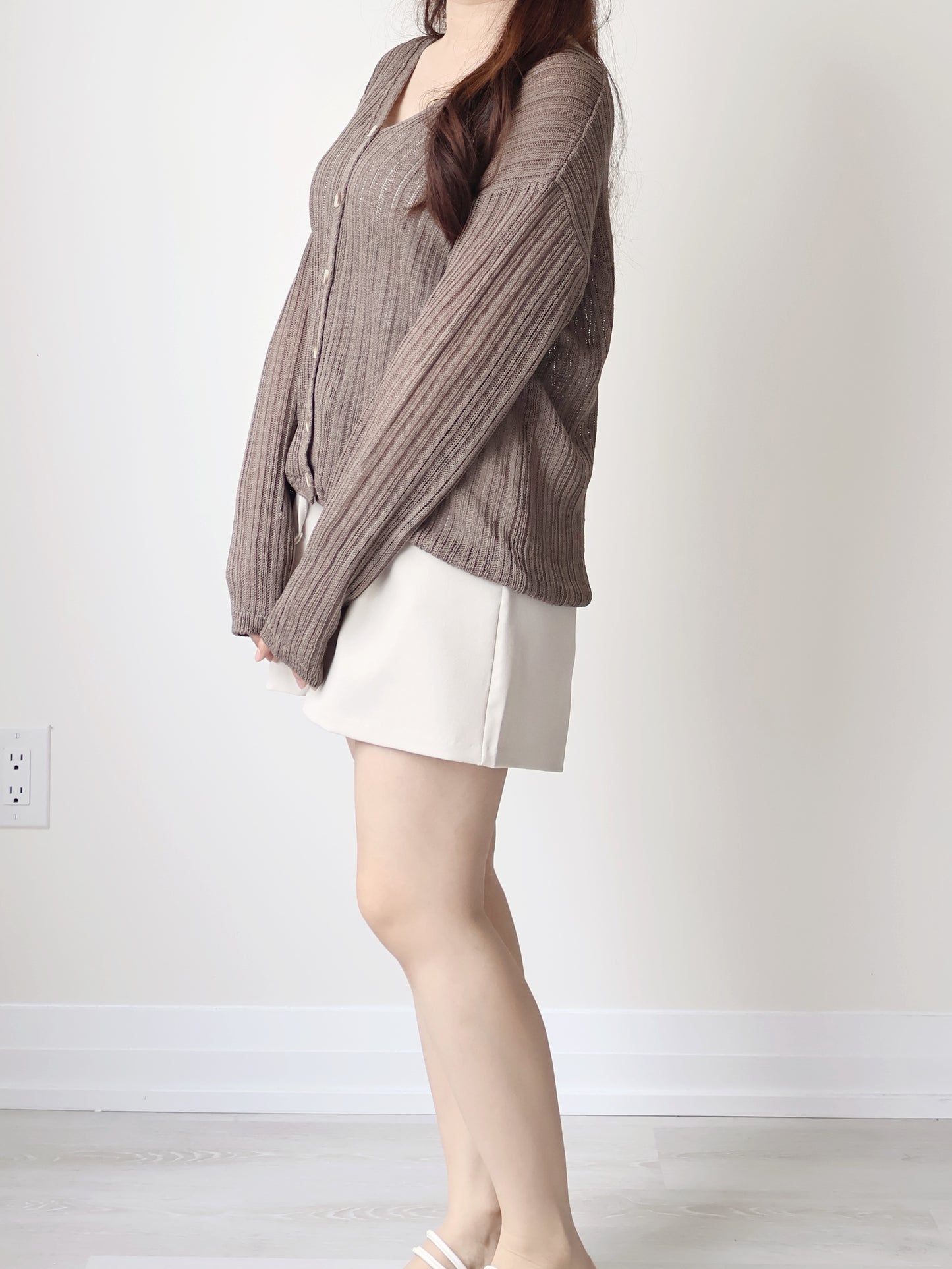 [Pear-Shape Friendly🍐] High-Waist Tailored Shorts with Pockets(Beige)