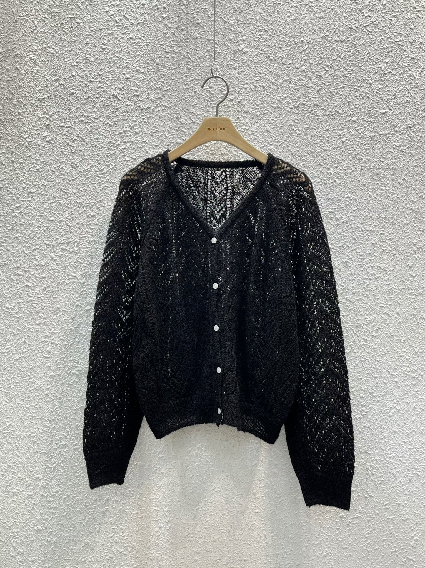 ［20% wool] Gentle Eyelet Lightweight Cardigan(5 colors)