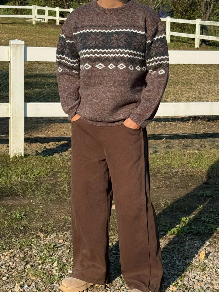 Nordic Snowflake Pattern Sweater