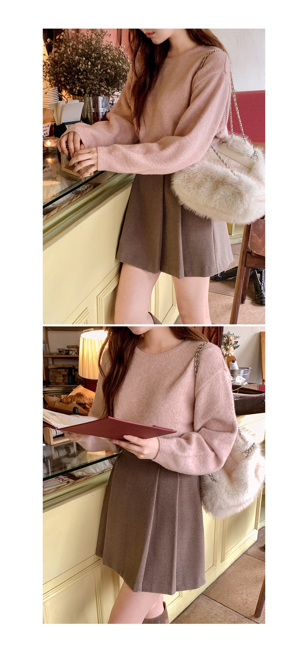 Round Neck Marshmallow Lambswool Sweater(10 Colors)