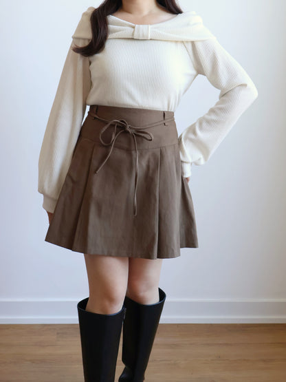 Christmas Choice🤶🏻Elegant Ribbon Top(Ivory)