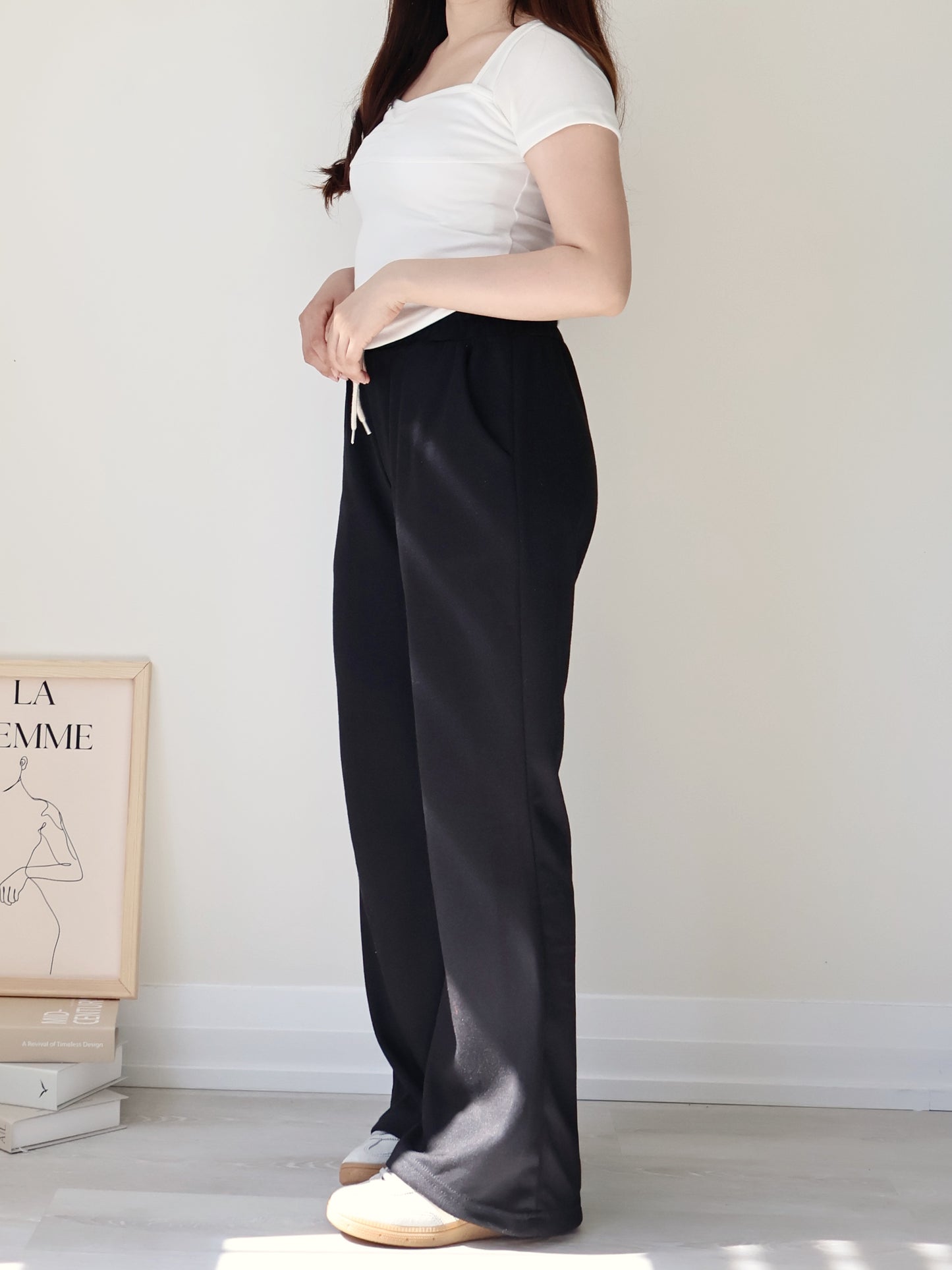 [3 Lengths] Everyday Bootcut Sweatpants(Black)