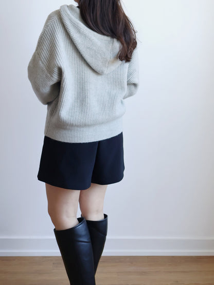 Casual Button Hooded Knit Cardigan