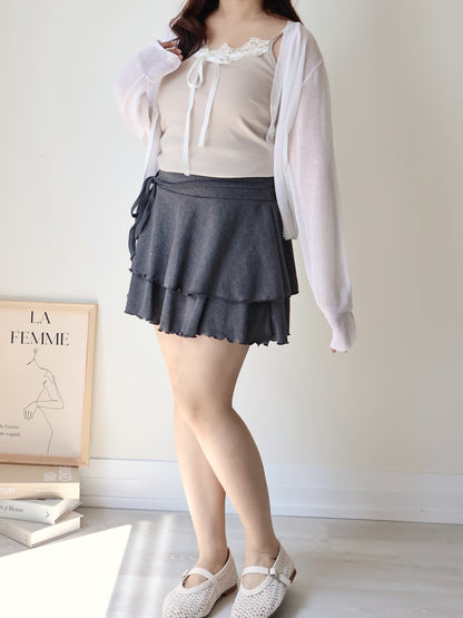 Featherlight Airy Ice-Silk UV-Block Knit Cardigan(Ivory)