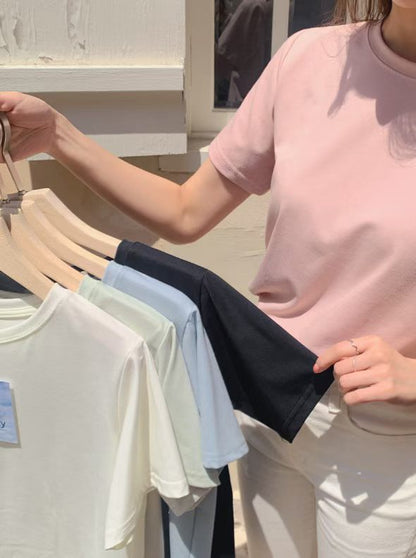 Ice-Cool Touch Round Neck Tee(5 colors)