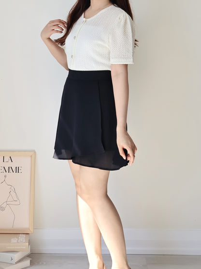2-Way Elegant Textured Snowflake Cardigan(Ivory)