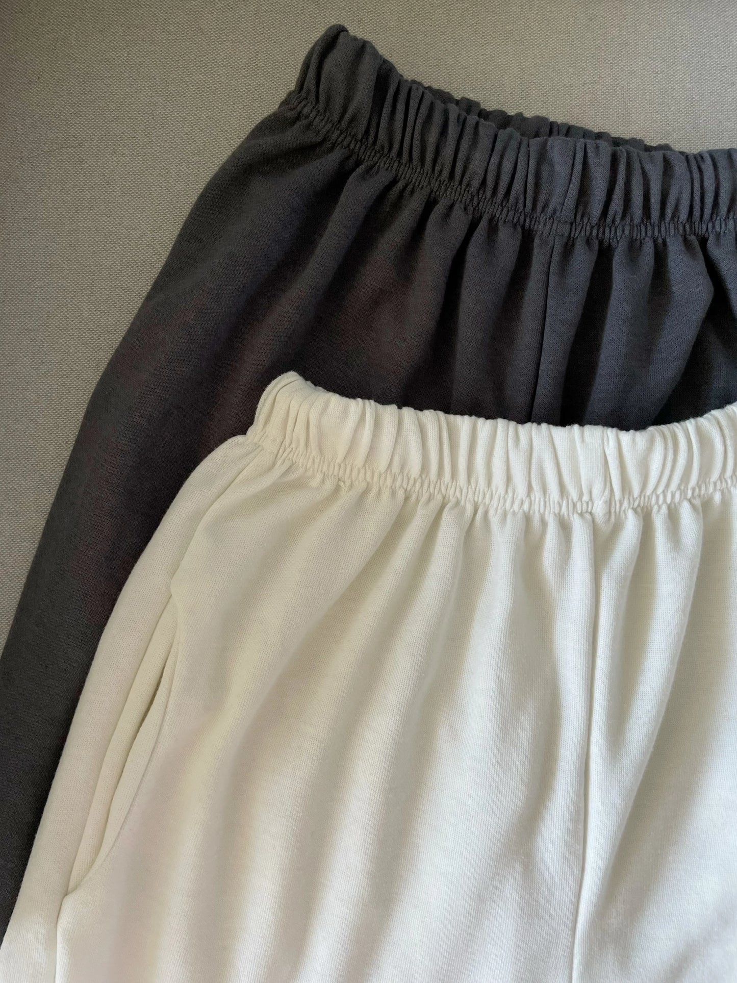 [3 Lengths] Everyday Relaxed Wide-Leg Cotton Pants with Pockets(Charcoal)