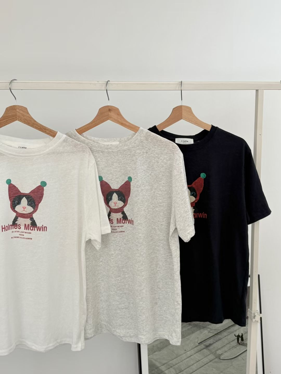 Oversized Marvin Cat Graphic Cotton T-Shirt(3 Colors)