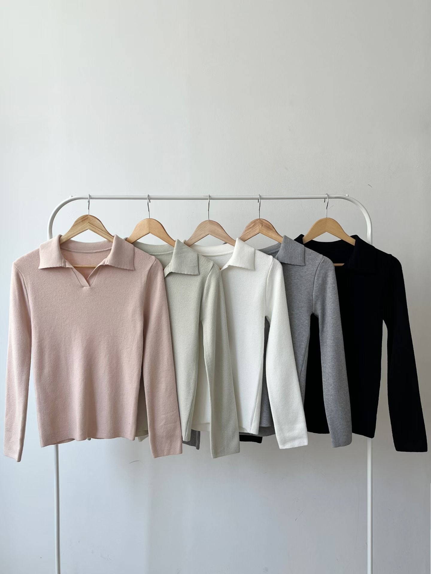 Chic Lapel Collar Soft Knit Top(5 colors)
