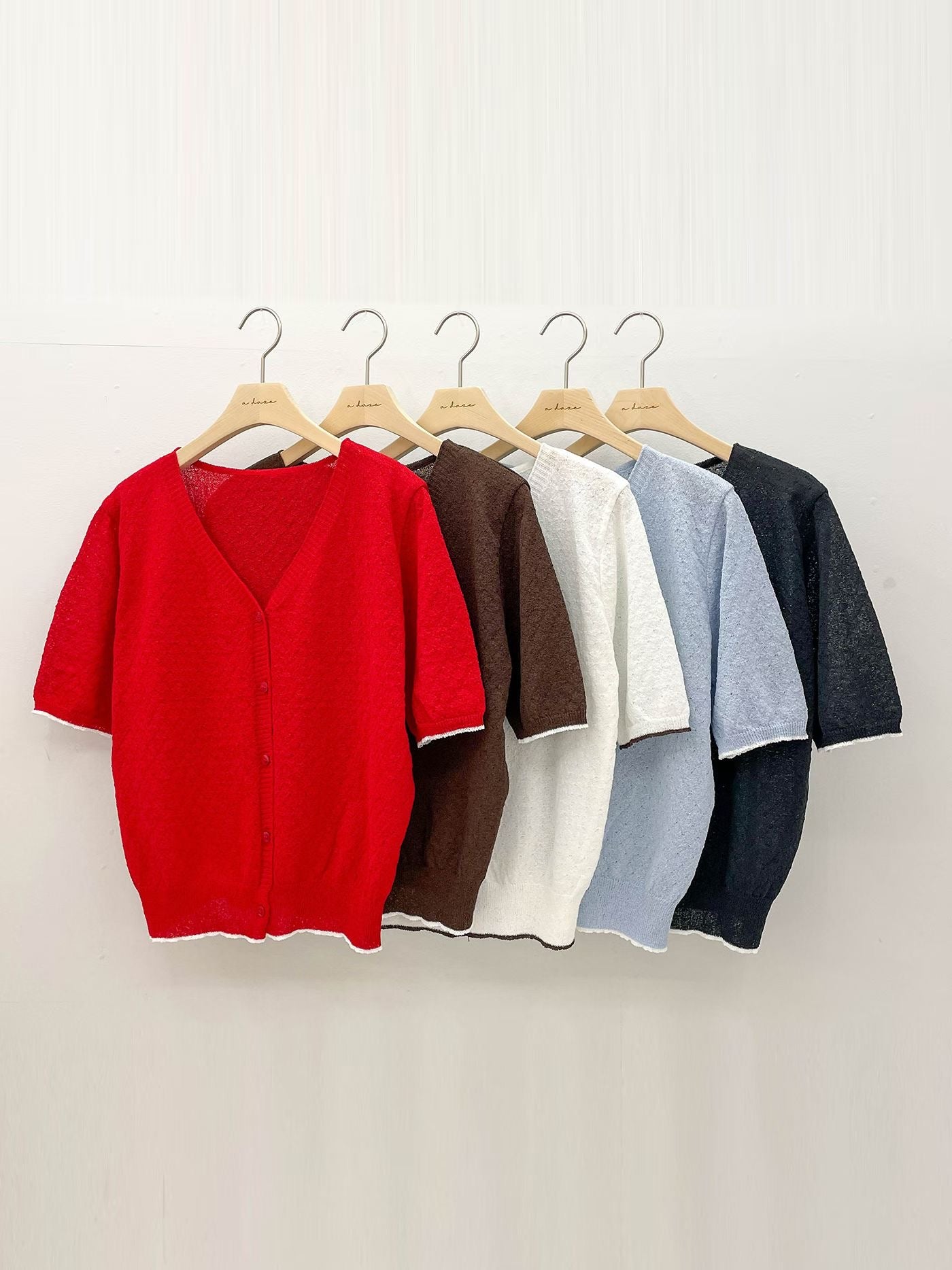 Lollipop Line V-Neck Knit Cardigan(5 colors)