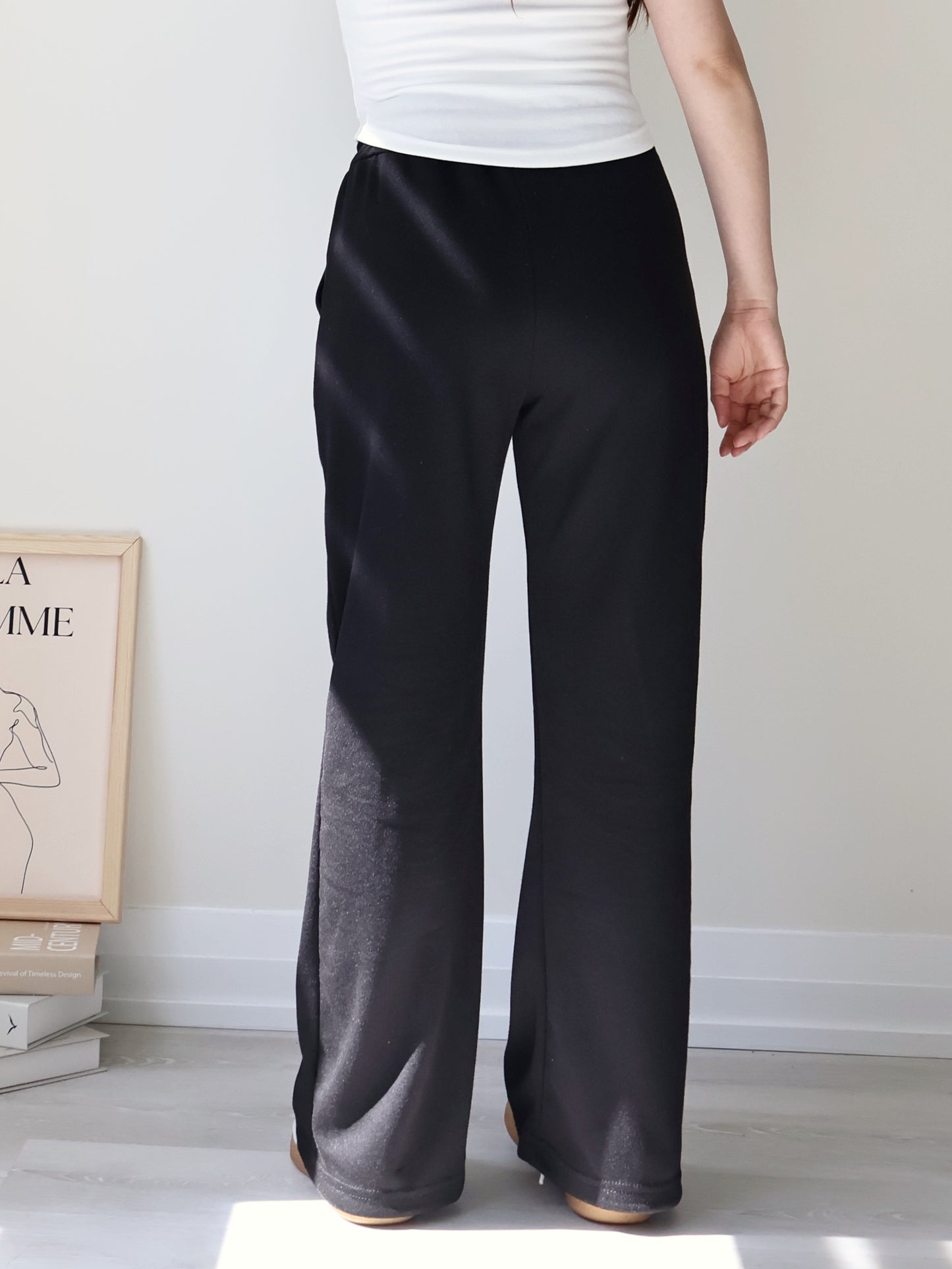 [3 Lengths] Everyday Bootcut Sweatpants(Black)