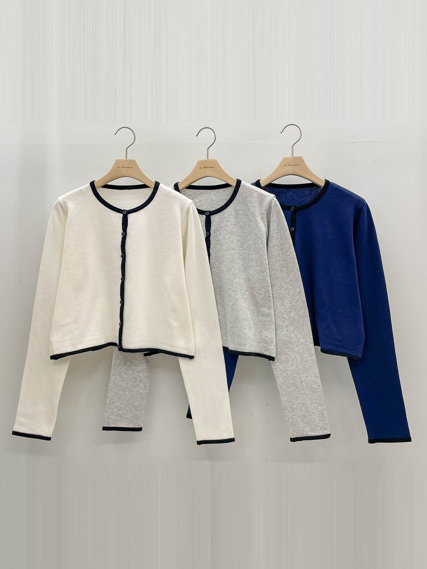 Minimalist Two-Tone Knit Cardigan(3 colors)