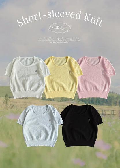 Round Neck Pendant Knit Top(5 colors)