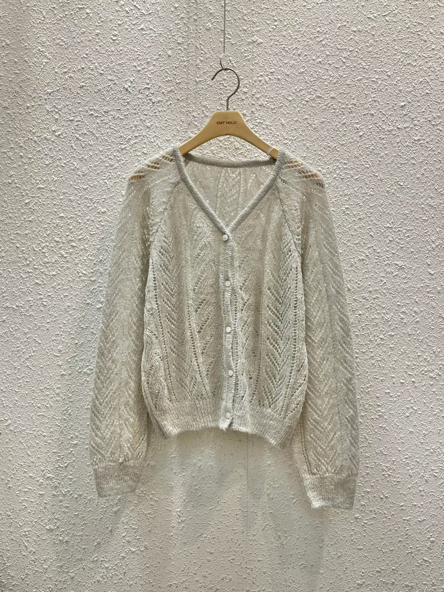［20% wool] Gentle Eyelet Lightweight Cardigan(5 colors)