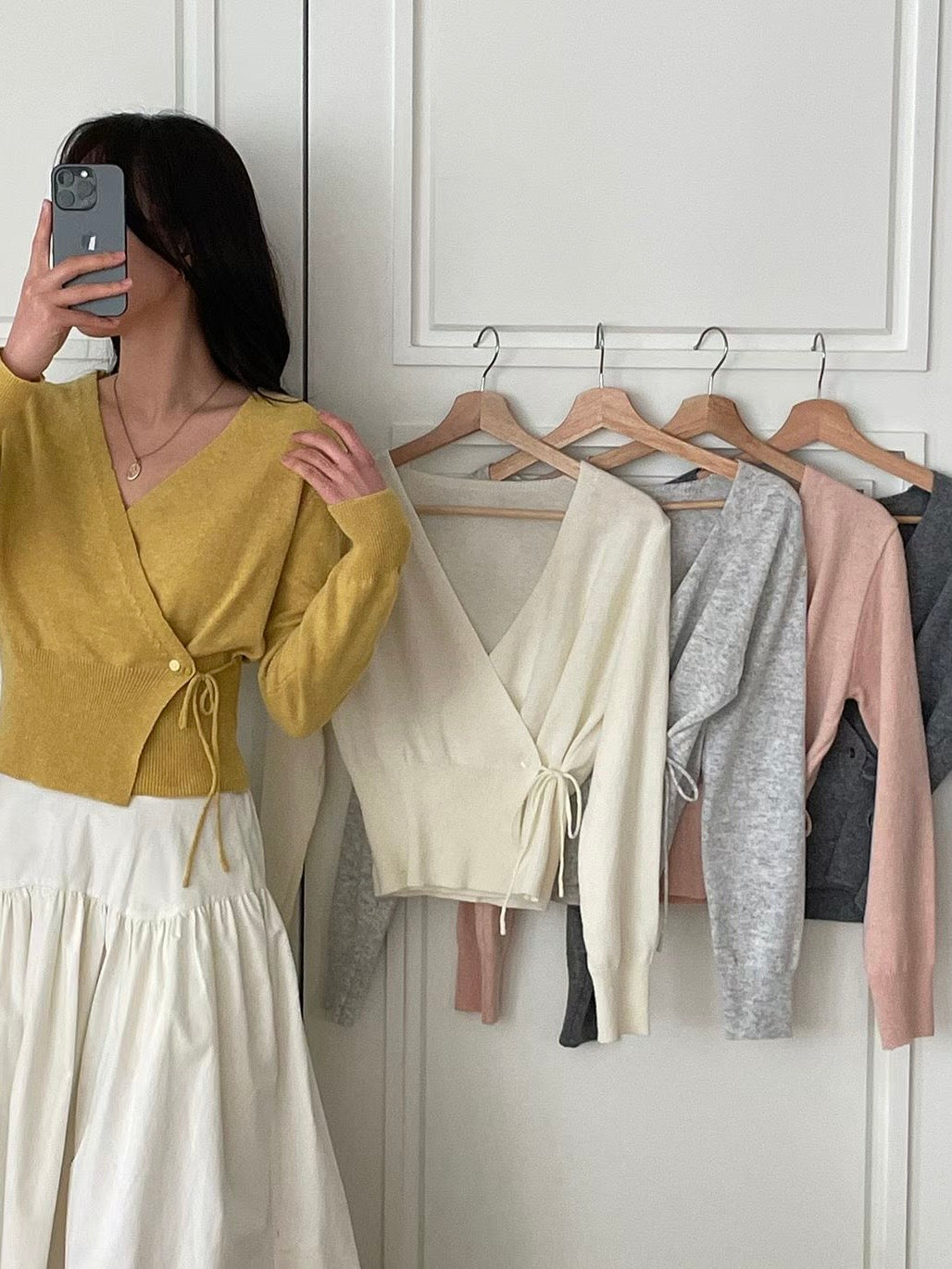 Elegant Draped V-Neck Waist-Defined Sweater(5 colors)