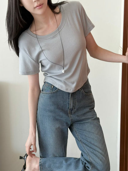 Minimalist Soft-Stretch Slim-Fit Tee(6 Colors)