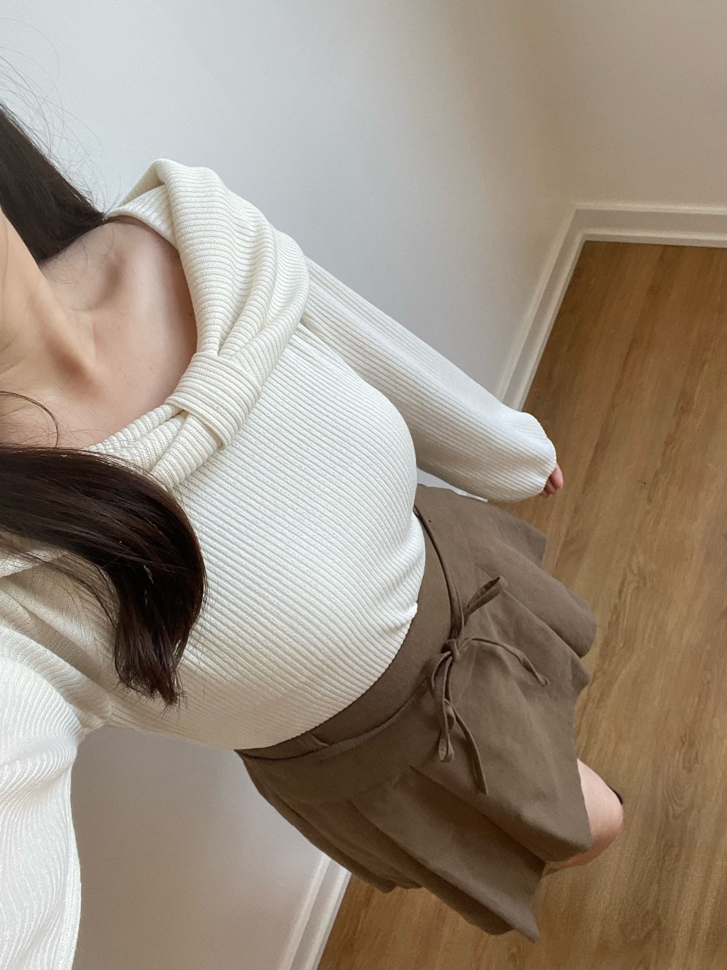 Christmas Choice🤶🏻Elegant Ribbon Top(Ivory)