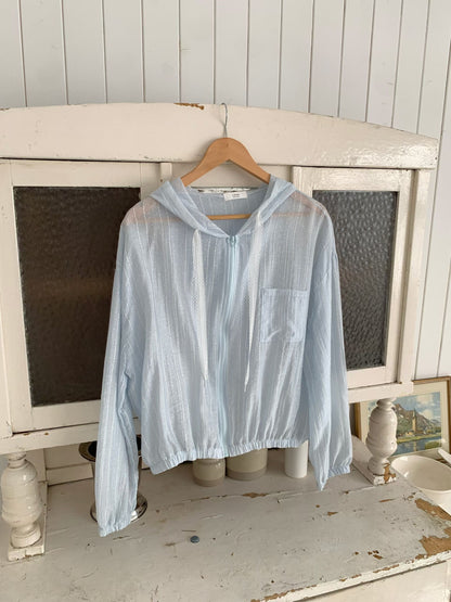 Air-Light Snowflake Lace Tencel Hooded Sun-Protection Jacket(2 Colors)
