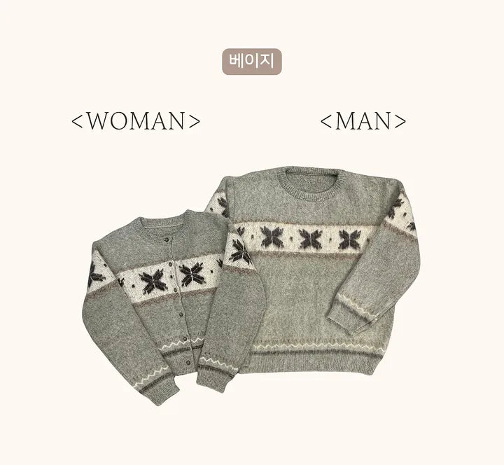 Winter Nordic Snowflake Sweater