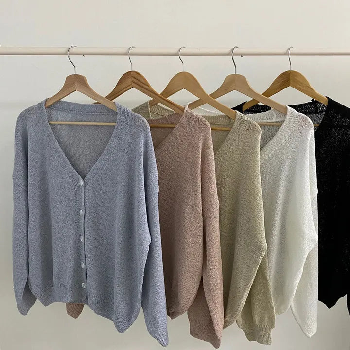 Daily Loose Fit Boucle Cardigan(5 colors)