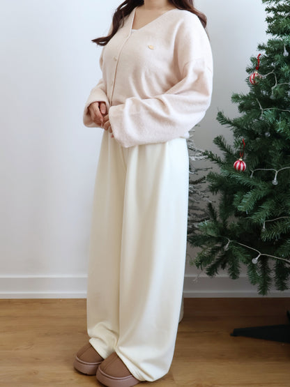Winter Essential❄️Extra Warm Fleece Loose Pants(Cream)