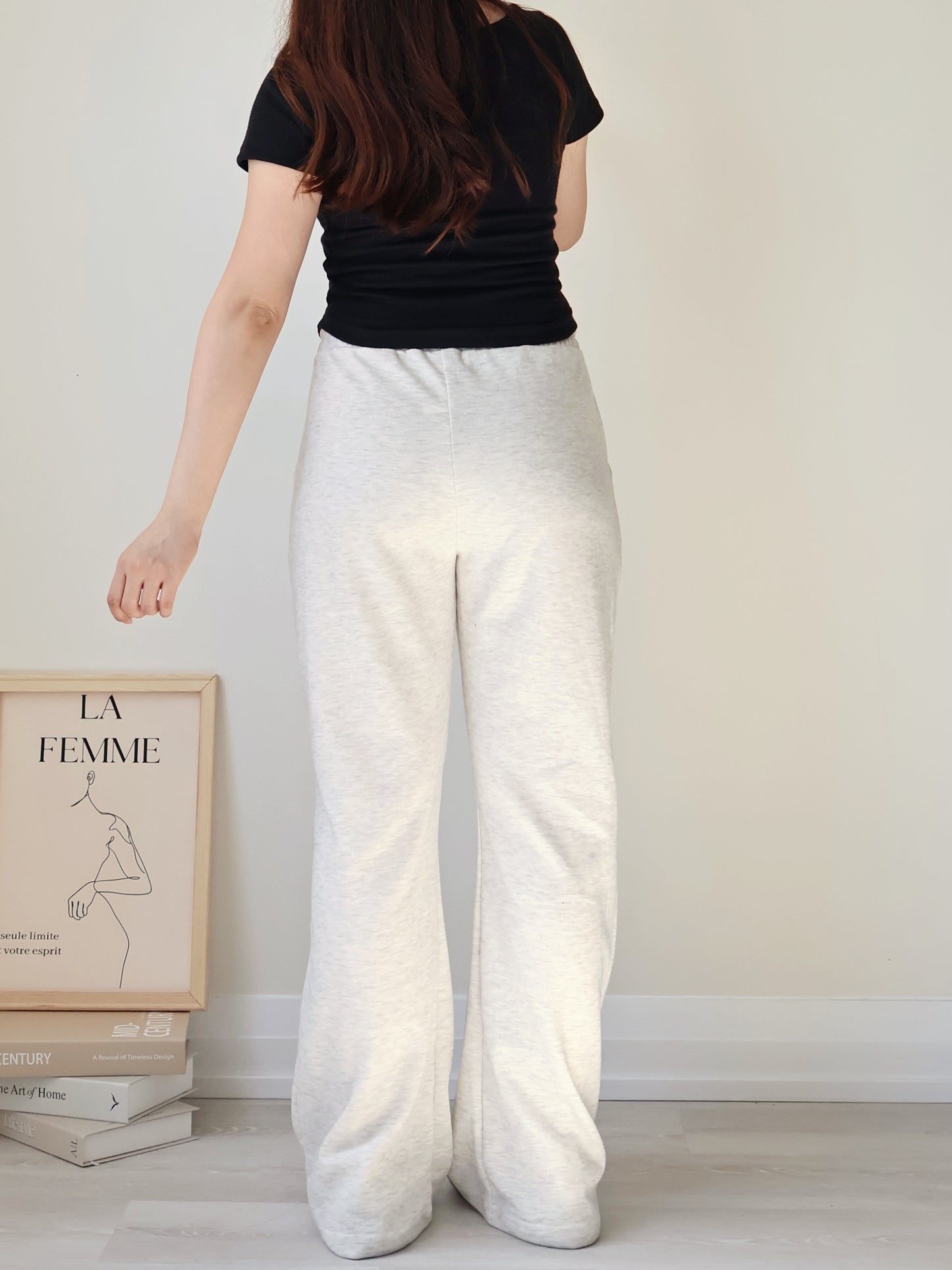 [3 Lengths] Everyday Bootcut Sweatpants(Oatmeal cream)