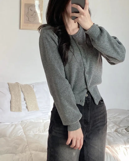 Daily Round Knit Cardigan(10 colors)