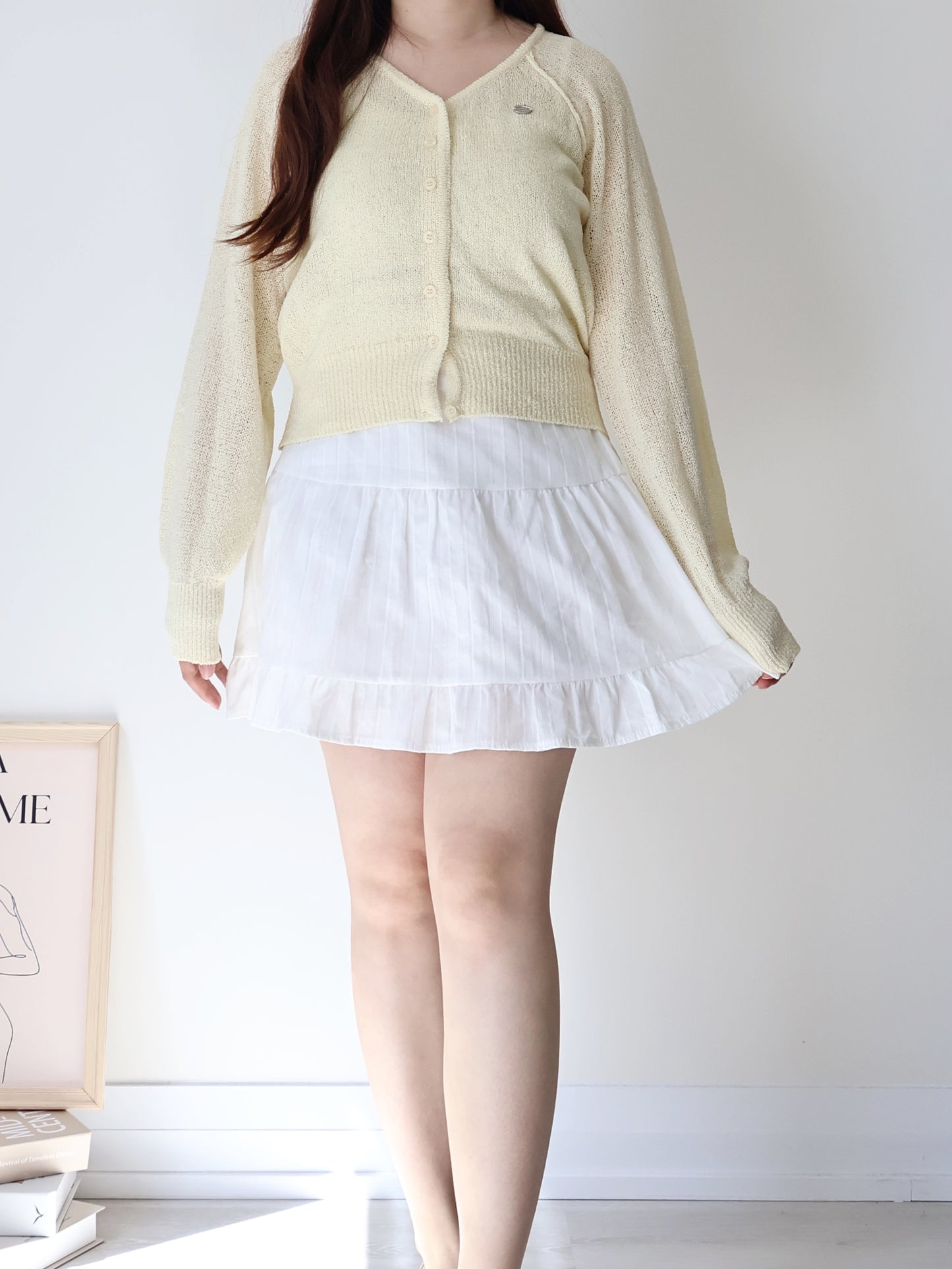 Pastel Pendant Lightweight Cool-Touch Knit Cardigan(Yellow)