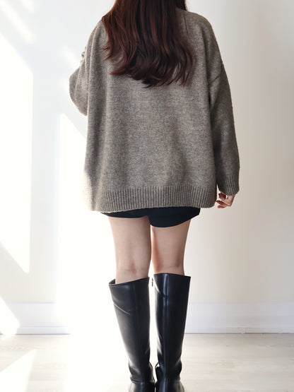 Wrinkle-Free Stretch Cotton A-Line Skort(Black)