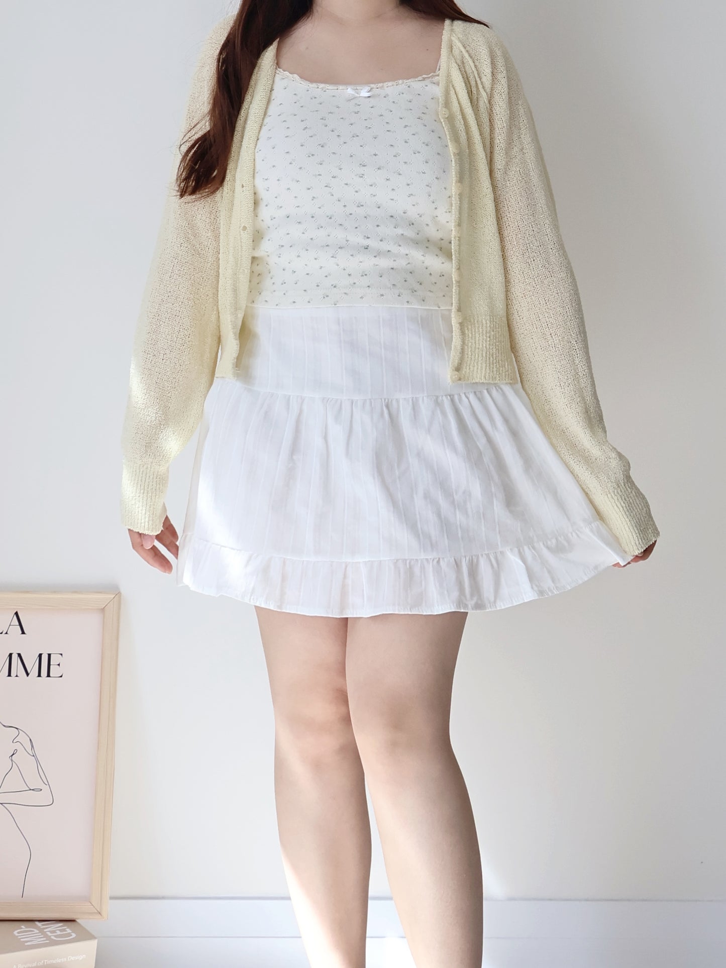 Pastel Pendant Lightweight Cool-Touch Knit Cardigan(Yellow)