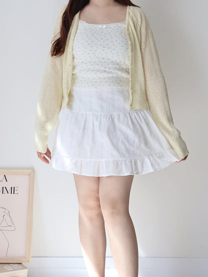 Pastel Pendant Lightweight Cool-Touch Knit Cardigan(Yellow)